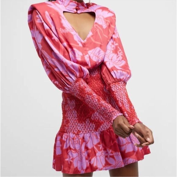 NWT Farm Rio LIVING NATURE BURGUNDY
HEART SHAPED NECKLINE MINI Small - Picture 6 of 16